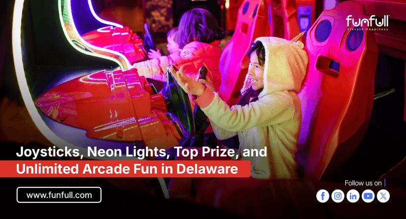 Joysticks, Neon Lights, Top Prize, and Unlimited Arcade Fun in Delaware