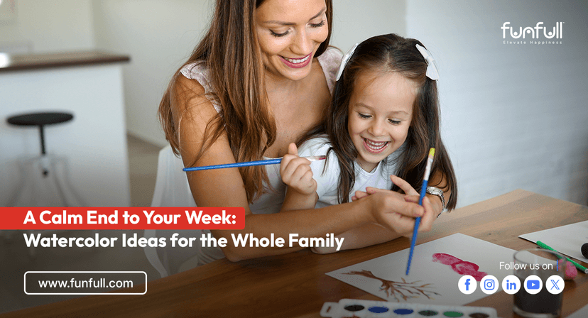 A Calm End to Your Week: Watercolor Ideas for the Whole Family